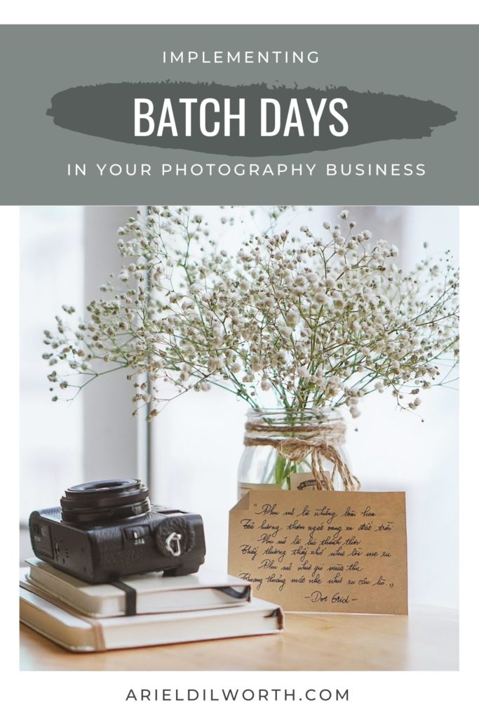 Batch Days For Photographers | Ariel Dilworth 